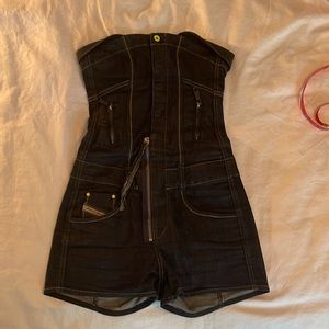 Diesel Denim Strapless Romper